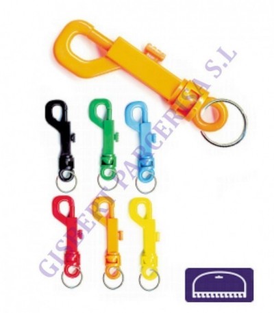 LLAVERO MOSQUETON PLASTICO 2222