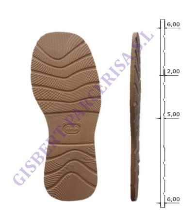 VIBRAM PISO MICRO AFRODITA 39/42 BEIG 4855