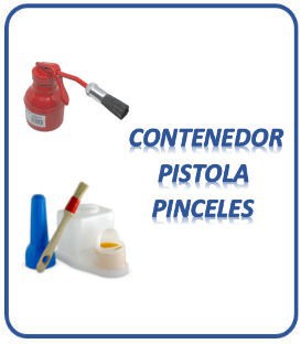 Contenedor Cola,Pistola y Pinceles